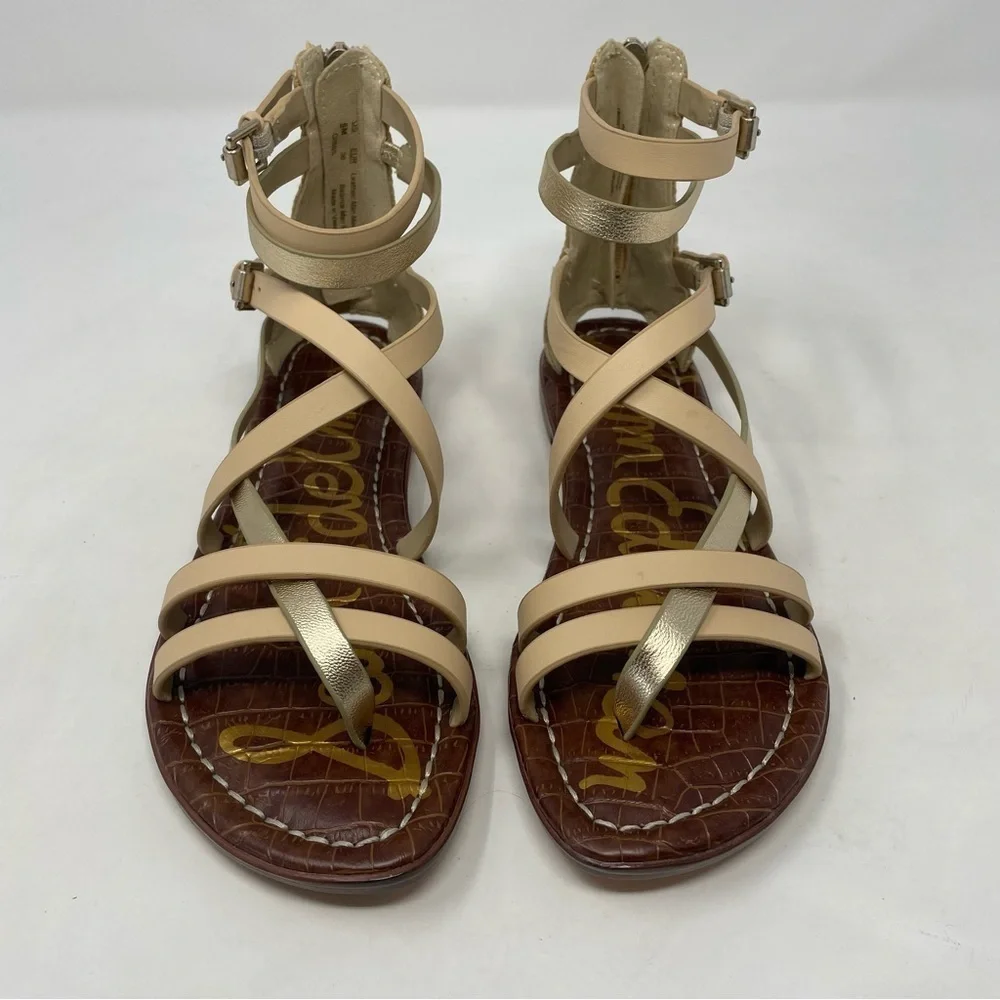 Sam Elderman Gibbs Leather Strappy Gladiator Sandals - NWT - Picture 4 of 11